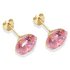 9ct Gold Pink Cubic Zirconia Stud Earrings8mm