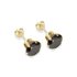 9ct Gold Black Cubic Zirconia Stud Earrings7mm