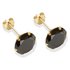9ct Gold Black Cubic Zirconia Stud Earrings8mm
