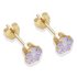 9ct Gold Lilac Cubic Zirconia Stud Earrings5mm