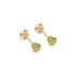 9ct Gold Light Peridot Coloured CZ Stud Earrings4mm