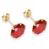 9ct Gold Red Cubic Zirconia Stud Earrings8mm
