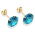 9ct Gold London Blue Cubic Zirconia Stud Earrings8mm
