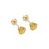 9ct Gold Citrine Coloured Cubic Zirconia Stud Earrings5mm