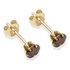 9ct Gold Brown Cubic Zirconia Stud Earrings4mm