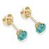 9ct Gold London Blue Cubic Zirconia Stud Earrings4mm