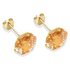 9ct Gold Champagne Cubic Zirconia Stud Earrings8mm