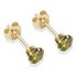 9ct Gold Dark Peridot Coloured CZ Stud Earrings4mm