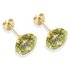 9ct Gold Light Peridot Coloured CZ Stud Earrings - 8mm