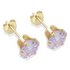9ct Gold Lilac Cubic Zirconia Stud Earrings6mm