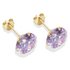 9ct Gold Lilac Cubic Zirconia Stud Earrings8mm