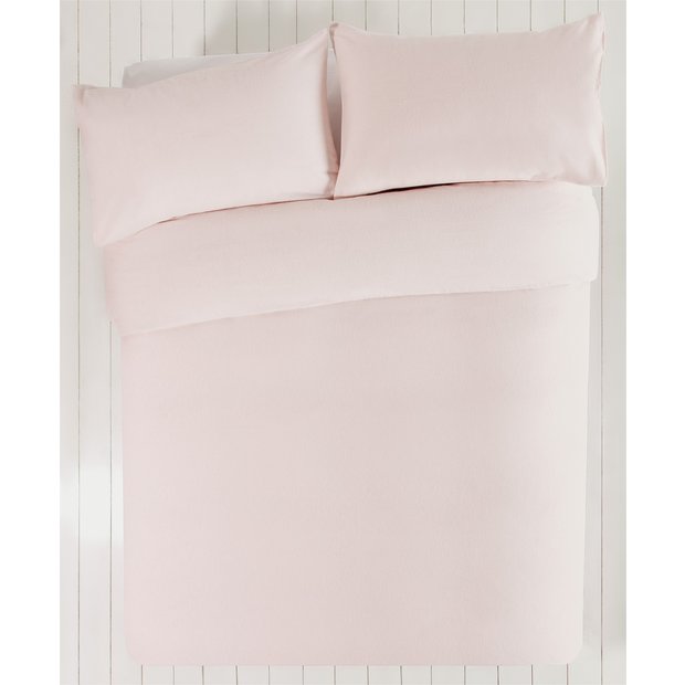 Buy Collection Pink Brushed Cotton Bedding Set Double at Argos.co.uk Your Online Shop for