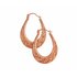 Revere 9ct Rose Gold Faceted Oval Creoles