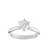Platinum Plated Silver 1ct Look Cubic Zirconia SolitaireRing