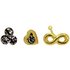 Link Up 9ct Gold Infinity Heart Flower Nose StudSet of 3.