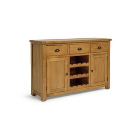 Argos Home Kent 2 Door 3 Drawer Oak Veneer Sideboard & Rack