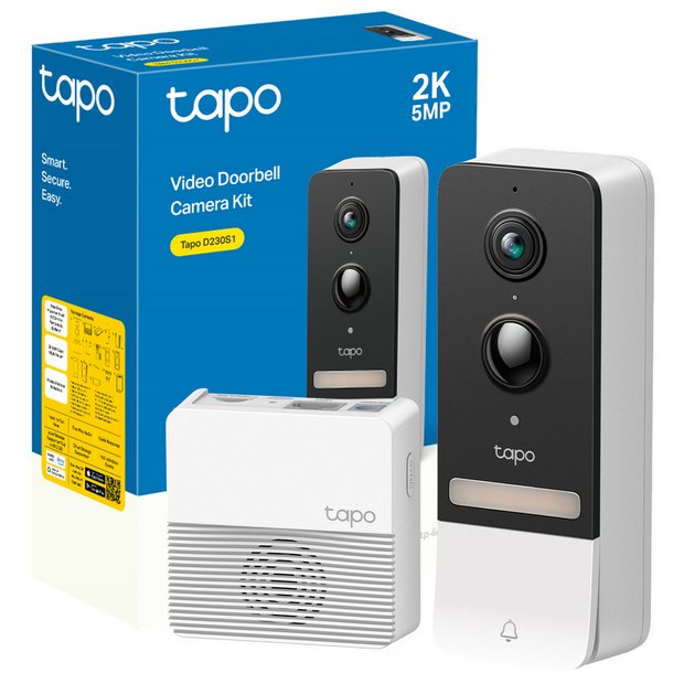 Buy Tapo D230S1 2K 5MP Video Doorbell with Battery Chime Smart