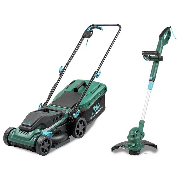 Lawnmower Grass Cutting Machine Argos Buy McGregor 34cm 1400W Mower 25cm  350W Grass Trimmer
