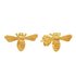Revere 9ct Gold Plated Sterling Silver Bee Stud Earrings