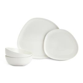 Habitat x Scion 12 Piece Stoneware Dinner Set - White