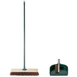 Charles Bentley Large Outdoor Broom & Wide Dustpan Set