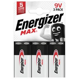 Energizer Max Alkaline 9V Batteries - Pack of 3