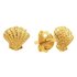Revere 9ct Gold Plated Sterling Silver Shell Stud Earrings