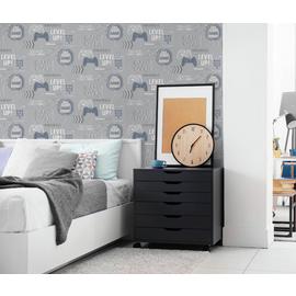 Fresco Contemporary Design Grey Wallpaper