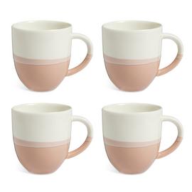 Habitat Dipped Set of 4 Stoneware Mugs - Multicoloured