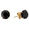 Revere 9ct Yellow Gold Black Sapphire Sept Stud Earrings