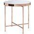 Argos Home Round Glass Top Side Table - Copper Plated