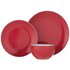 ColourMatch 12 Piece Stoneware Dinner Set - Poppy Red
