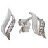 Revere 9ct White Gold Diamond Swirl Stud Earrings