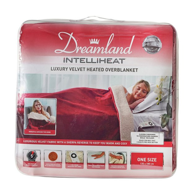 Buy Relaxwell by Dreamland Intelliheat Sherpa Wine Heated Throw at