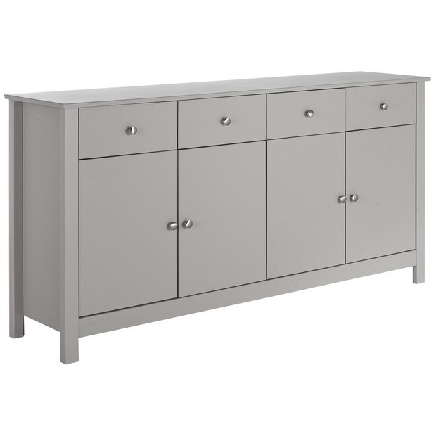 Buy Collection Osaka 4 Door 4 Drawer Sideboard Grey Sideboards and