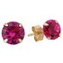 Revere 9ct Yellow Gold Created Ruby July Stud Earrings