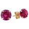 Revere 9ct Yellow Gold Created Ruby July Stud Earrings