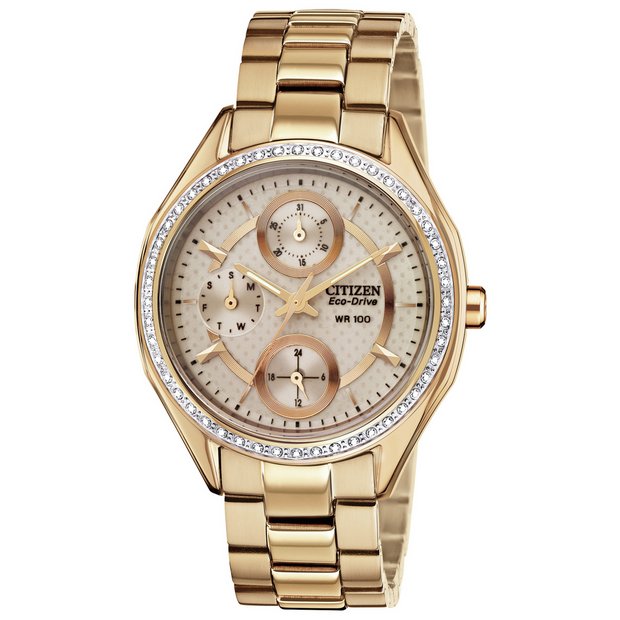 Citizen rose gold 2024 watch and bracelet set