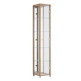 Argos Home 1 Glass Door Display Cabinet - Oak Effect