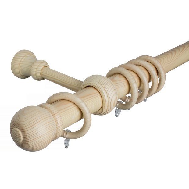 Buy 250cm Wooden Curtain Pole Beech at Argos.co.uk Your Online Shop