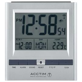 Acctim 71717x Chula RC Digital LCD Alarm Clock in Silver Best Price and Cheapest