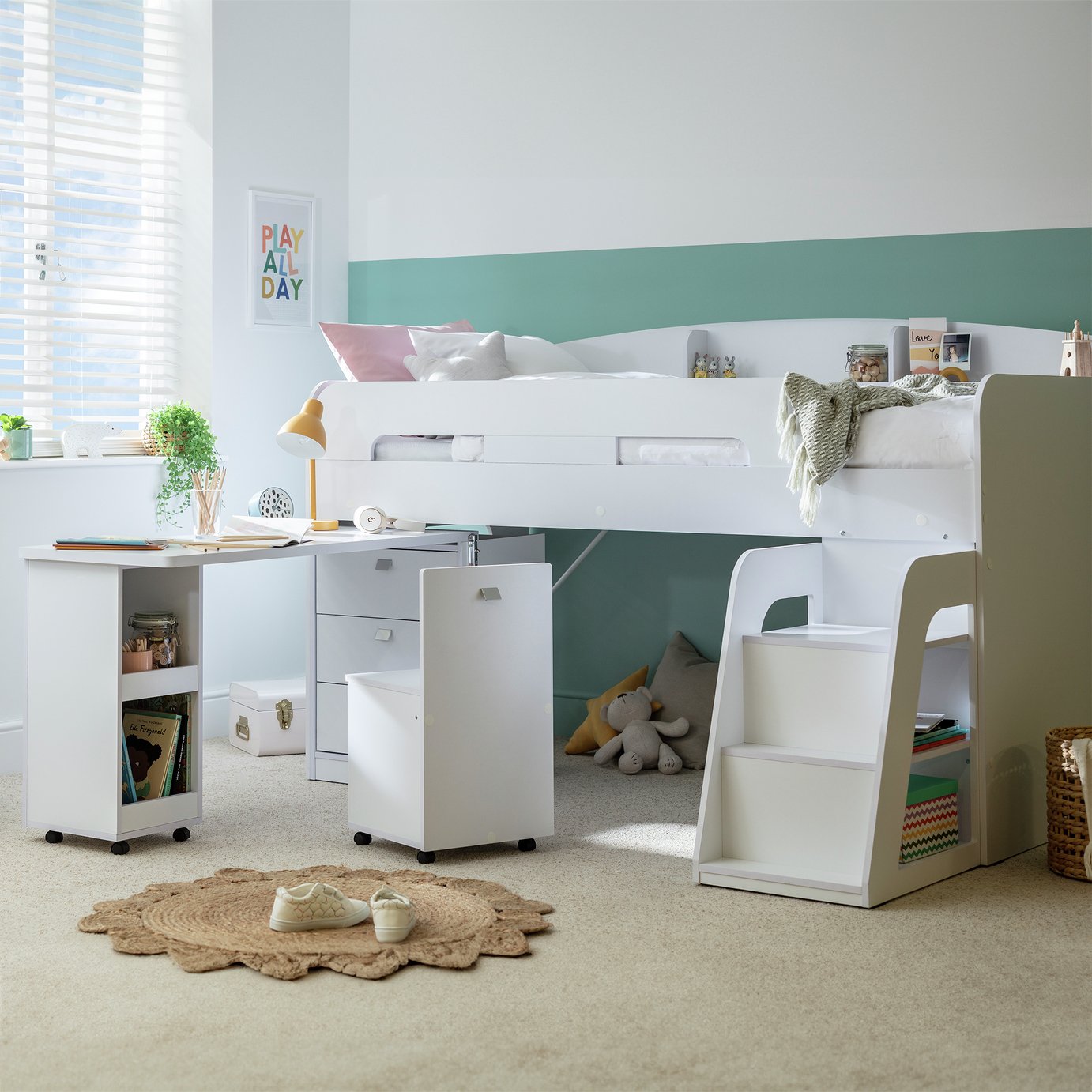 argos loft bed with desk