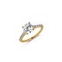 9ct Gold Plated Silver Cubic Zirconia Shoulder Ring
