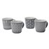 Argos Home Set of 4 Stoneware Etched Mugs - Grey