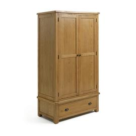 Argos Home Kent 2 Door 1 Drawer Wardrobe - Oak & Oak Veneer