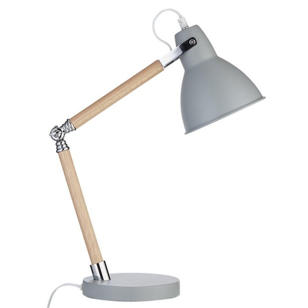 Buy Collection Twyford Wood and Metal Table Lamp Grey at Argos.co.uk Your Online Shop for