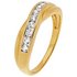 Revere 9ct Yellow Gold CZ Crossover Eternity Ring