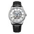 Rotary Men's Stainless Steel Skeleton Strap Watch