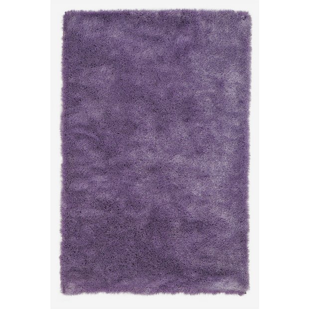 Buy Collection Silky Shaggy Deep Pile Rug Heather at Argos.co.uk