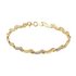 Revere 9ct Yellow and White Gold Wave Link Bracelet